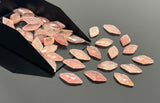 Strawberry Quartz Rosecut Loose Gemstone Cabochons, Strawberry Quartz Rose Cuts Bulk Wholesale DIY Gemstone Jewelry Making Ring Stones