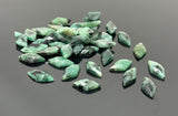 Emerald Rosecut Loose Gemstone Cabochons, Natural Emerald Ring Stones Bulk Wholesale DIY Jewelry Making Gemstone Supplies, 14x7mm