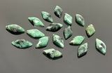 Emerald Rosecut Loose Gemstone Cabochons, Natural Emerald Ring Stones Bulk Wholesale DIY Jewelry Making Gemstone Supplies, 14x7mm