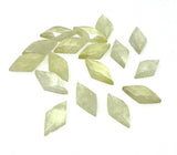 9 Pcs Lemon Quartz Rose Cut Cabochons, Loose Gemstones, Yellow Lemon Quartz Rose Cuts Bulk Wholesale DIY Jewelry Making Genstone Supplies