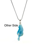 Larimar Cat Pendant Necklace, Larimar Necklace, Bohemian Jewelry, Dominican Republic Larimar Pendant Healing Stone Jewelry Gifts for Her