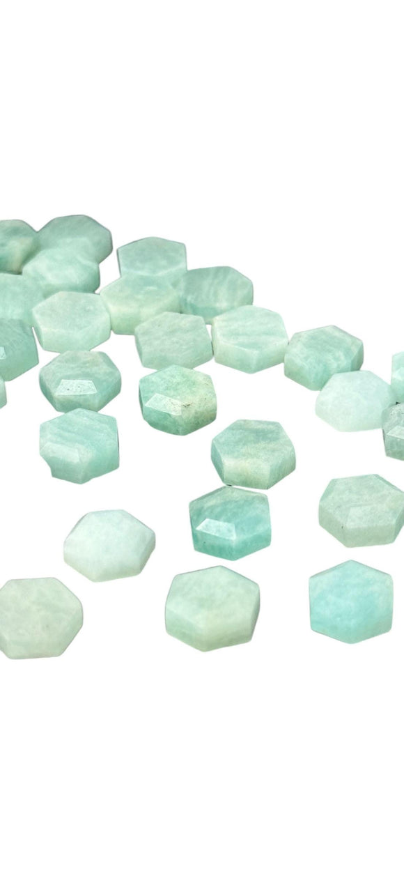 10 Pcs / 12 Pcs Natural Amazonite Rosecut Cabochons, Loose Gemstones, Amazonite Rose Cuts, Peruvian Amazonite Ring Stones, 8mm - 8.5mm