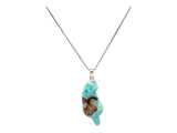 Larimar Cat Pendant Necklace, Red Blue Larimar Necklace, Bohemian Jewelry, Dominican Republic Larimar Pendant, Larimar Healing Stone Jewelry