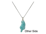 Larimar Cat Pendant Necklace, Red Blue Larimar Necklace, Bohemian Jewelry, Dominican Republic Larimar Pendant, Larimar Healing Stone Jewelry