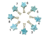 Sterling Silver Larimar Star Pendant, Spiritual Healing Energy Jewelry, Gemstone Chakra Jewelry, December Birthstone Crystal Pendant Gifts