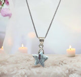 Larimar Gemstone Necklace, Rare Red and Blue Larimar Bohemian Jewelry, Larimar Star Pendant Jewelry Gifts, 1.25”x0.65”