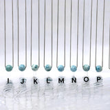 Larimar Gemstone Necklace, Spiritual Healing Silver Jewelry, Throat Chakra Balancing Larimar Bead Necklace, December Birthstone, 15mm-16mm