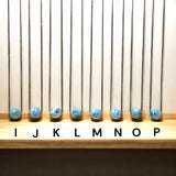 Larimar Gemstone Necklace, Spiritual Healing Silver Jewelry, Throat Chakra Balancing Larimar Bead Necklace, December Birthstone, 15mm-16mm