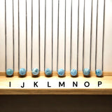 Larimar Gemstone Necklace, Spiritual Healing Silver Jewelry, Throat Chakra Balancing Larimar Bead Necklace, December Birthstone, 15mm-16mm