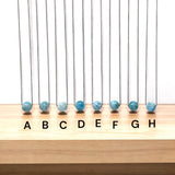 Larimar Gemstone Necklace, Spiritual Healing Silver Jewelry, Throat Chakra Balancing Larimar Bead Necklace, December Birthstone, 15mm-16mm