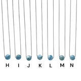 Larimar Gemstone Necklace, Dominican Republic Larimar Single Bead Necklace, Healing Stone Silver Jewelry, Minimalist Jewelry Gifts for Her