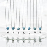 Larimar Gemstone Necklace, Dominican Republic Larimar Single Bead Necklace, Healing Stone Silver Jewelry, Minimalist Jewelry Gifts for Her