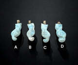 Larimar Cat Pendant, Handcarved Larimar Gemstone Pendant, Dominican Republic Larimar Pendant Healing Stone, Blue Stone 2.5” x0.80”