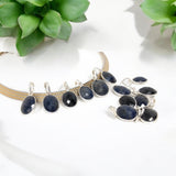 Blue Sapphire Gemstone Pendant, Silver Healing Crystal Jewelry, Spiritual Third Eye Chakra Balancing Pendant, September Birthstone Jewelry