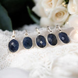 Blue Sapphire Gemstone Pendant, September Birthstone Pendant, Spiritual Healing Crystal Chakra Balancing Silver Pendant, DIY Jewelry Making