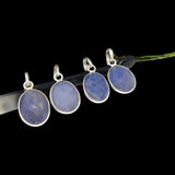 Sterling Silver Blue Sapphire Gemstone Pendant, September Birthstone Pendant, Spiritual healing Crystal Jewelry, Third Eye Chakra Balancing