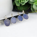 Sterling Silver Blue Sapphire Gemstone Pendant, September Birthstone Pendant, Spiritual healing Crystal Jewelry, Third Eye Chakra Balancing