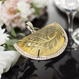 Citrine Diamond Pendant, Carved Citrine Gemstone Pendant, Spiritual Healing Crystal Jewelry, Solar Plexus Chakra November Birthstone Jewelry