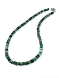 17.25” Emerald Pave Diamond Necklace, Spiritual Healing Crystal Necklace, Heart Chakra Gemstone Jewelry, May Birthstone Handmade Gifts