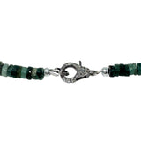 17.25” Emerald Pave Diamond Necklace, Spiritual Healing Crystal Necklace, Heart Chakra Gemstone Jewelry, May Birthstone Handmade Gifts