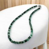 17.25” Emerald Pave Diamond Necklace, Spiritual Healing Crystal Necklace, Heart Chakra Gemstone Jewelry, May Birthstone Handmade Gifts
