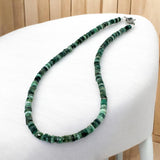 17.25” Emerald Pave Diamond Necklace, Spiritual Healing Crystal Necklace, Heart Chakra Gemstone Jewelry, May Birthstone Handmade Gifts