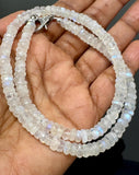 17.5 ” Rainbow Moonstone Pave Diamond Necklace, Spiritual Healing Gemstone Necklace , Crown Chakra Jewelry, June Birthstone Crystal Necklace