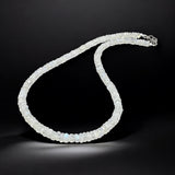 17.5 ” Rainbow Moonstone Pave Diamond Necklace, Spiritual Healing Gemstone Necklace , Crown Chakra Jewelry, June Birthstone Crystal Necklace