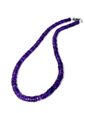 17.5” Amethyst Pave Diamond Necklace, Spiritual Healing Amethyst Crystal Necklace, Crown Chakra Jewelry, February Birthstone Gifts for Her