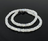 17.5 ” Rainbow Moonstone Pave Diamond Necklace, Spiritual Healing Gemstone Necklace , Crown Chakra Jewelry, June Birthstone Crystal Necklace