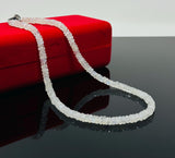 17.5 ” Rainbow Moonstone Pave Diamond Necklace, Spiritual Healing Gemstone Necklace , Crown Chakra Jewelry, June Birthstone Crystal Necklace