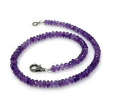 17” Amethyst Necklace, Pave Diamond Spiritual Healing Amethyst Crystal Necklace, Crown Chakra Jewelry, February Birthstone Gifts for Her