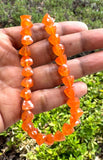 17.25 ” Carnelian Pave Diamond Necklace, Spiritual Gemstone Necklace, Healing Jewelry, Chakra Balancing Jewelry Gifts, July Birthstone Gifts