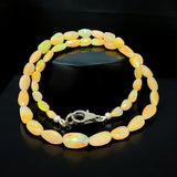 Rare Genuine Ethiopian Opal Pave Diamond Necklace, Spiritual Healing Gemstone Jewelry, Crown Chakra Healing Jewelry, October Birthstone Gift