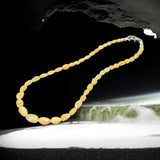 Rare Genuine Ethiopian Opal Pave Diamond Necklace, Spiritual Healing Gemstone Jewelry, Crown Chakra Healing Jewelry, October Birthstone Gift