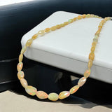 Rare Genuine Ethiopian Opal Pave Diamond Necklace, Spiritual Healing Gemstone Jewelry, Crown Chakra Healing Jewelry, October Birthstone Gift