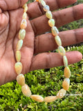 Rare Genuine Ethiopian Opal Pave Diamond Necklace, Spiritual Healing Gemstone Jewelry, Crown Chakra Healing Jewelry, October Birthstone Gift