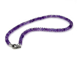 17” Amethyst Necklace, Pave Diamond Spiritual Healing Amethyst Crystal Necklace, Crown Chakra Jewelry, February Birthstone Gifts for Her