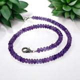 17” Amethyst Necklace, Pave Diamond Spiritual Healing Amethyst Crystal Necklace, Crown Chakra Jewelry, February Birthstone Gifts for Her