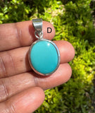 Sterling Silver Turquoise Pendant, Spiritual Healing Crystal Jewelry, December Birthstone, Chakra Jewelry, Sleeping Beauty Turquoise Pendant