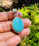 Sterling Silver Turquoise Pendant, Spiritual Healing Crystal Jewelry, December Birthstone, Chakra Jewelry, Sleeping Beauty Turquoise Pendant