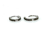 9mm Diamond Huggies Hoop Earrings, Second Piercing Hoop Earrings, Dainty Diamond Hoops, Cartiliage Hoops, Helix Hoops, 6.65mm inner Diameter