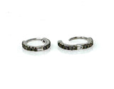 9mm Diamond Huggies Hoop Earrings, Second Piercing Hoop Earrings, Dainty Diamond Hoops, Cartiliage Hoops, Helix Hoops, 6.65mm inner Diameter
