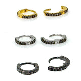 9mm Diamond Huggies Hoop Earrings, Second Piercing Hoop Earrings, Dainty Diamond Hoops, Cartiliage Hoops, Helix Hoops, 6.65mm inner Diameter