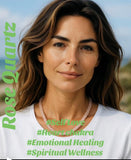 17.75” Rose Quartz Pave Diamond Necklace, Spiritual Healing Crystal Necklace, Heart Chakra Gemstone Jewelry, Birthstone Handmade Gifts