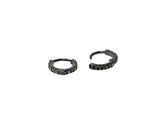9mm Diamond Huggies Hoop Earrings, Second Piercing Hoop Earrings, Dainty Diamond Hoops, Cartiliage Hoops, Helix Hoops, 6.65mm inner Diameter