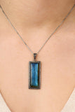 Labradorite Gemstone Pendant : Silver Diamond Pendant, Spiritual Healing Crystal Jewelry, Chakra Jewelry, Protection Jewelry Gifts for Her