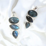 Labradorite Gemstone Pendant, Spiritual Healing Crystal Pendant, Sterling Silver Chakra Jewelry, Jewelry Supplies, Aura Cleansing Jewlery