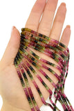Tourmaline Gemstone Beads, Watermelon Multi Color Tourmaline Beads, Jewelry Making Bulk Wholesale Supplies, Spiritual Healing Crystal Beads