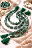 9.5" Natural Emerald Faceted Nugget Beads, Spiritual Energy Healing Gemstone Beads, Crystal Chakra Bulk Wholesale DIY Jewelry Making Beads